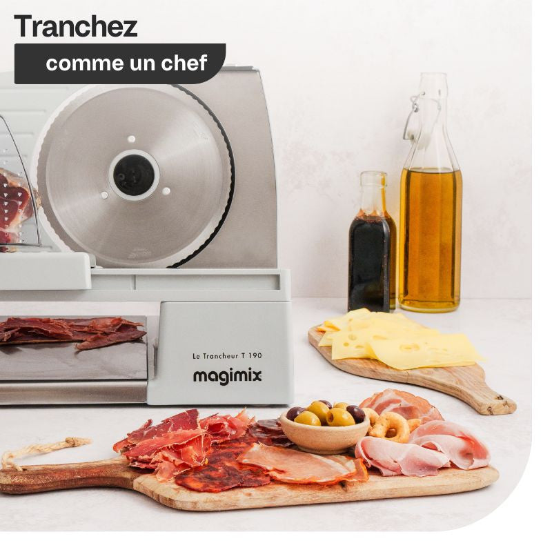 Tranchez comme un chef la charcuterie et les fromages avec le trancheur T190
