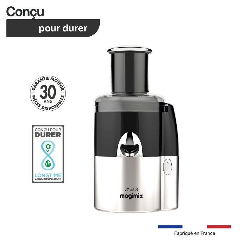 Juice Expert 3 noir et chrome mat conçu pour durer et fabriqué en France