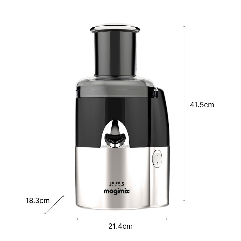 Vue de face du Juice Expert 5 et ses dimensions