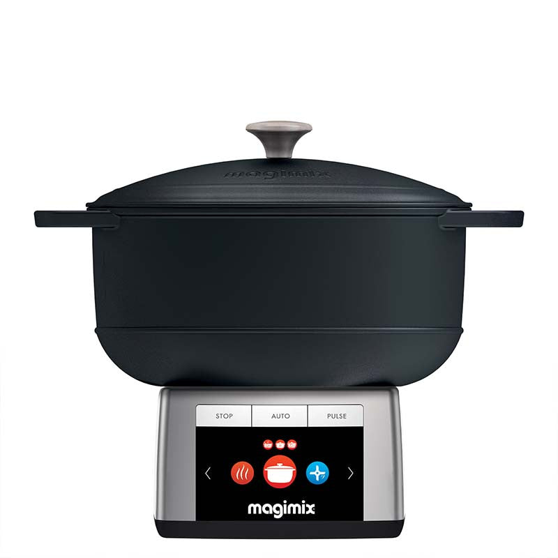 Vue de face de la Cocotte Expert de Magimix, compatible avec le Cook Expert et toutes cuissons