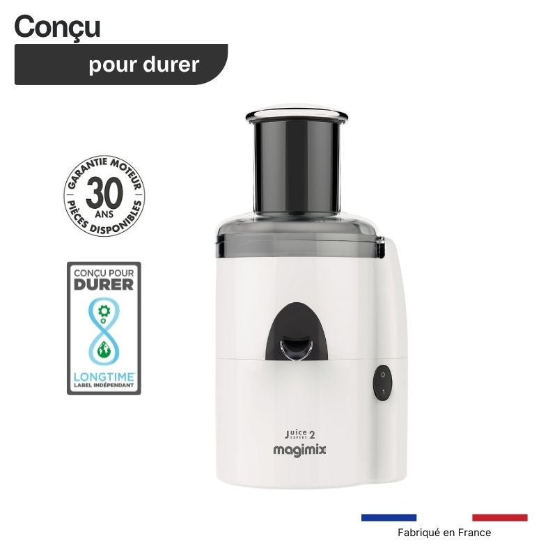 Juice Expert 2 blanc conçu pour durer et fabriqué en France
