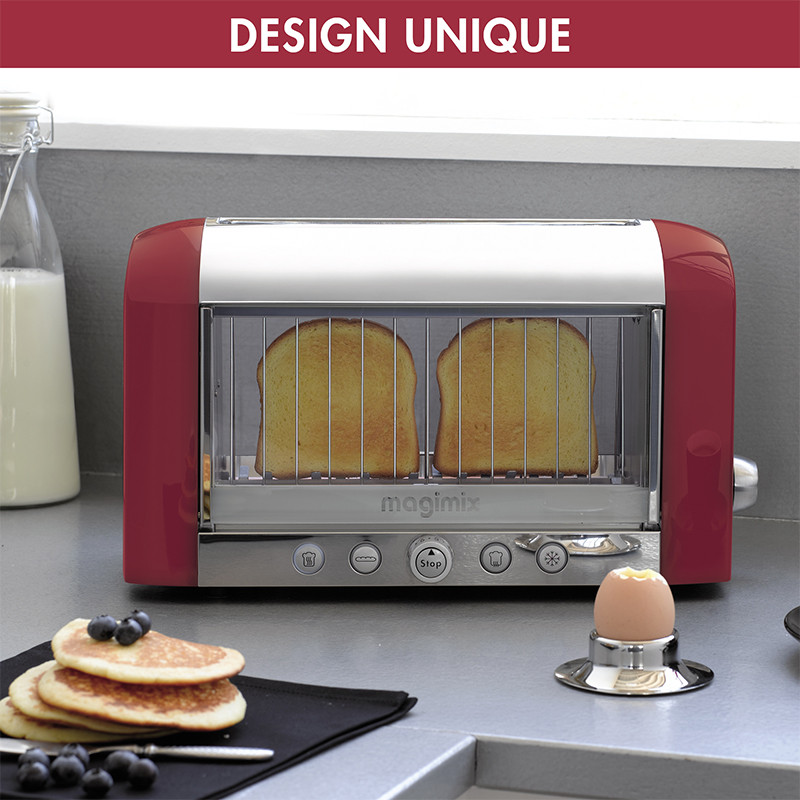 Magimix Toaster Vision Fente Extra-large Brossé Brillant 11538 - Grille pain  BUT