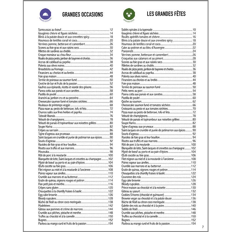 LIVRE RECETTES POUR LES GRANDES OCCASIONS