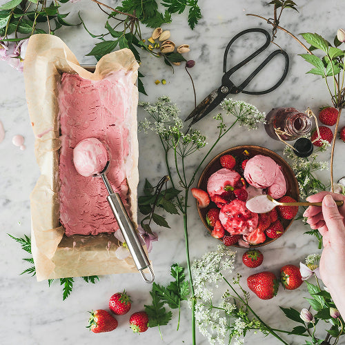 Glace à la fraise faite maison réalisée avec le Gelato Expert