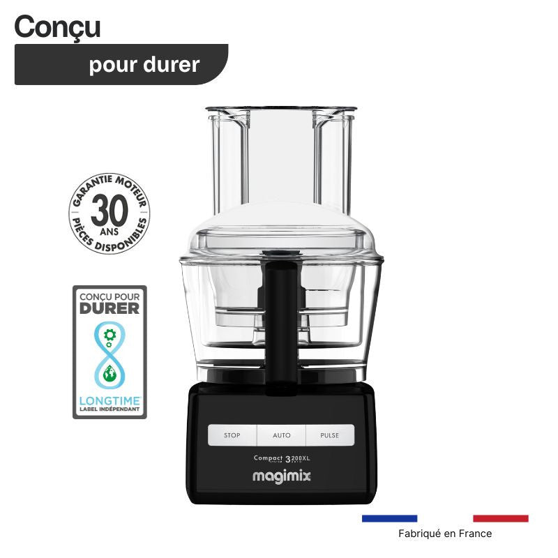 Robot multifonction CS 3200 XL noir conçu pour durer et fabriqué en France