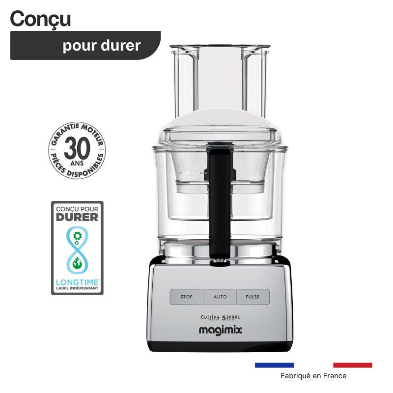 Robot multifonction CS 5200 XL premium chrome brillant conçu pour durer et fabriqué en France