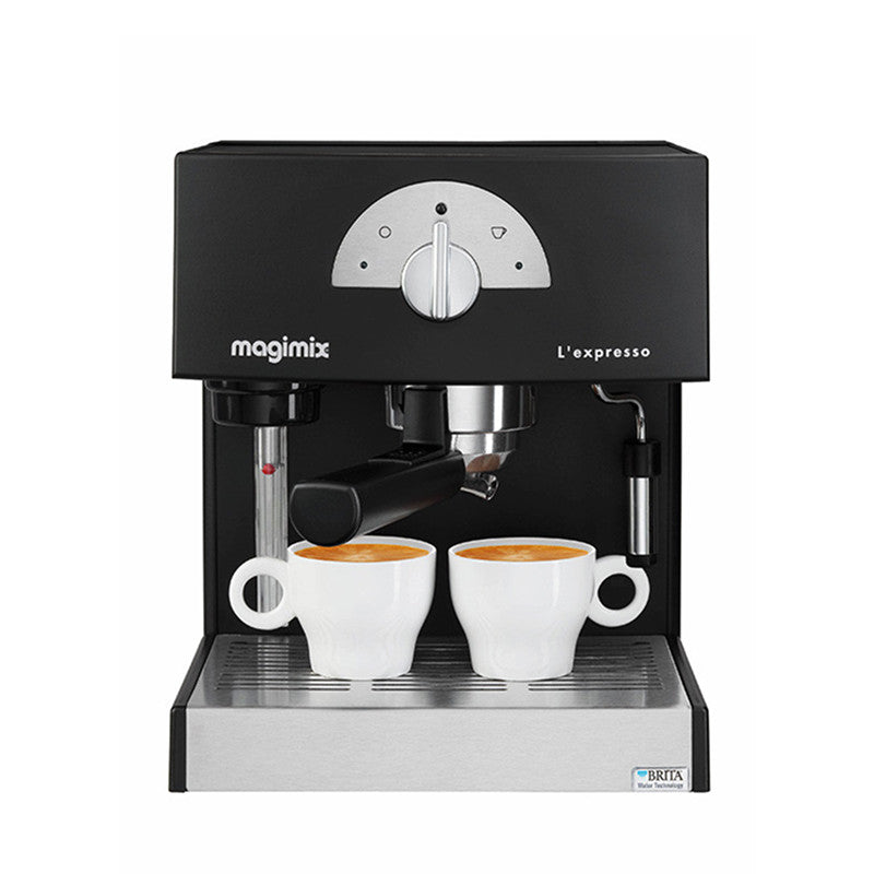 Vue de face de l'Expresso noir