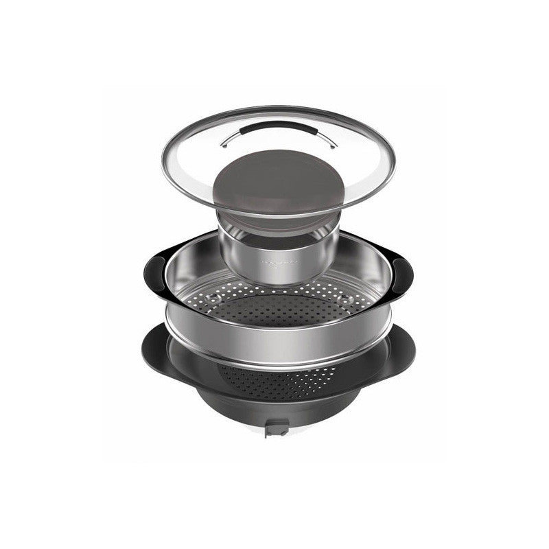 Les accessoires inclus dans le panier vapeur XXL compatible avec le Cook Expert