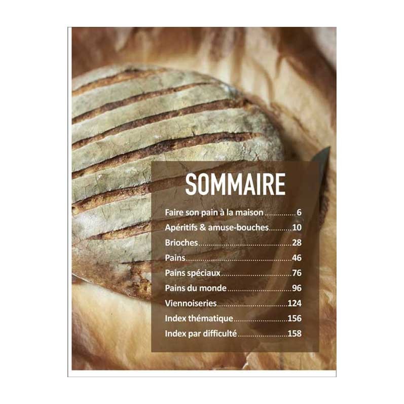 Sommaire du livre Pains, brioches et viennoiseries