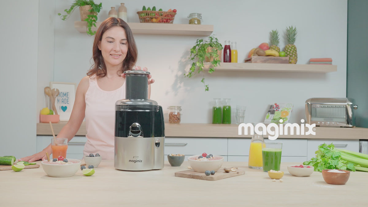 Vidéo explicative présentant la gamme Juice Expert Magimix et ses fonctionnalités