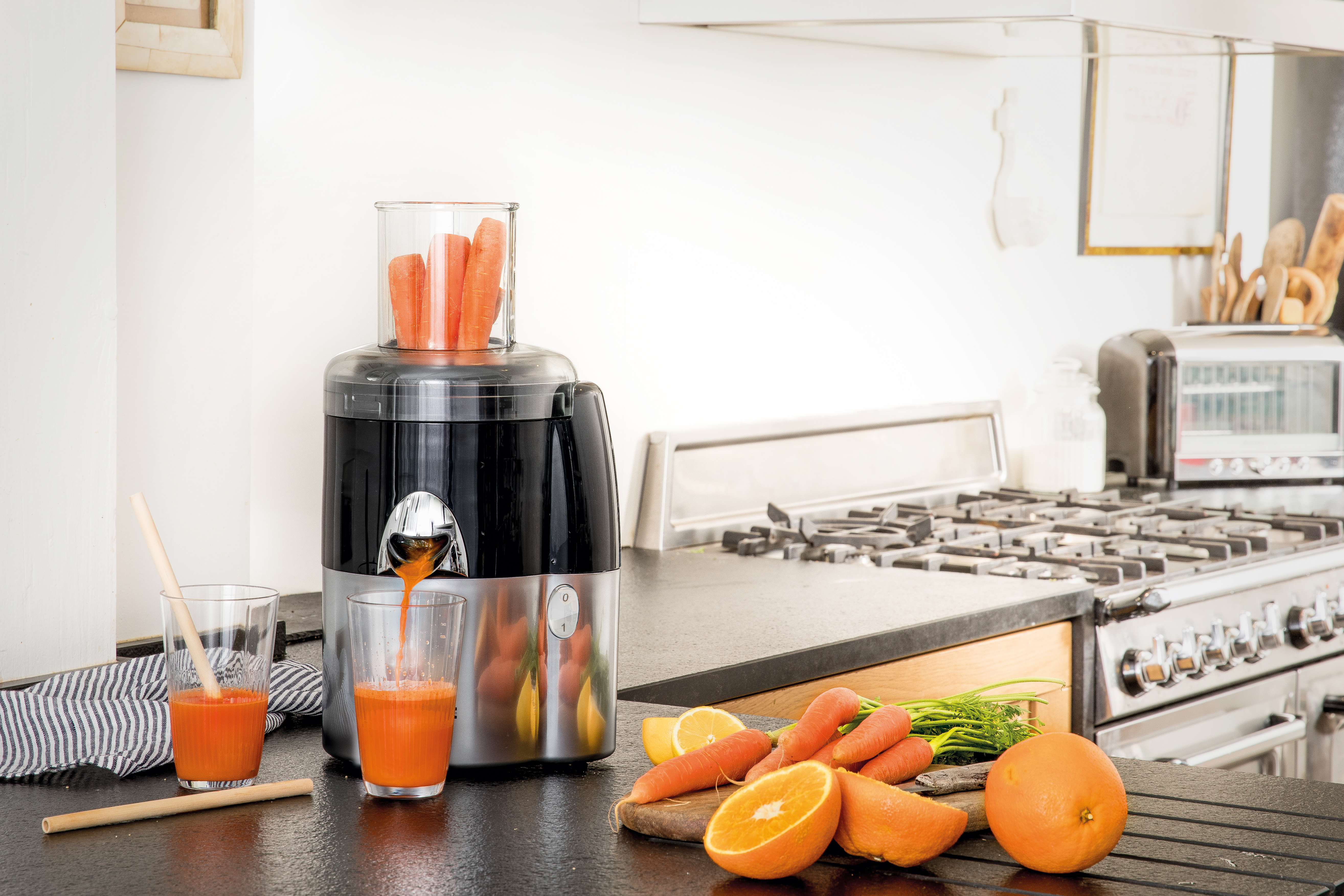 Extracteur de jus professionnel en fonte, Jus de fruits